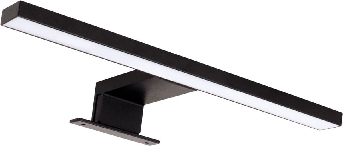 ROXANA LED Spiegelverlichting - Badkamer Lamp - Schilderijverlichting - Rechthoek 5W - 530 Lumen - 4100K Daglicht wit - Zwart - 300 mm - IP44