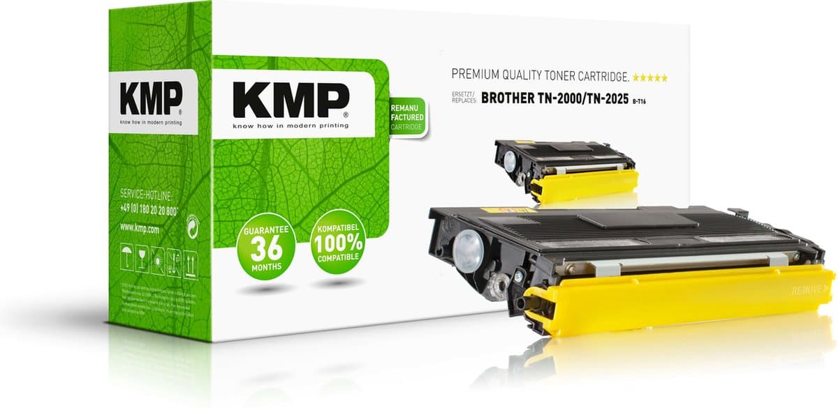KMP Toner vervangt Brother TN-2000, TN2000 Compatibel Zwart 5000 bladzijden B-T16