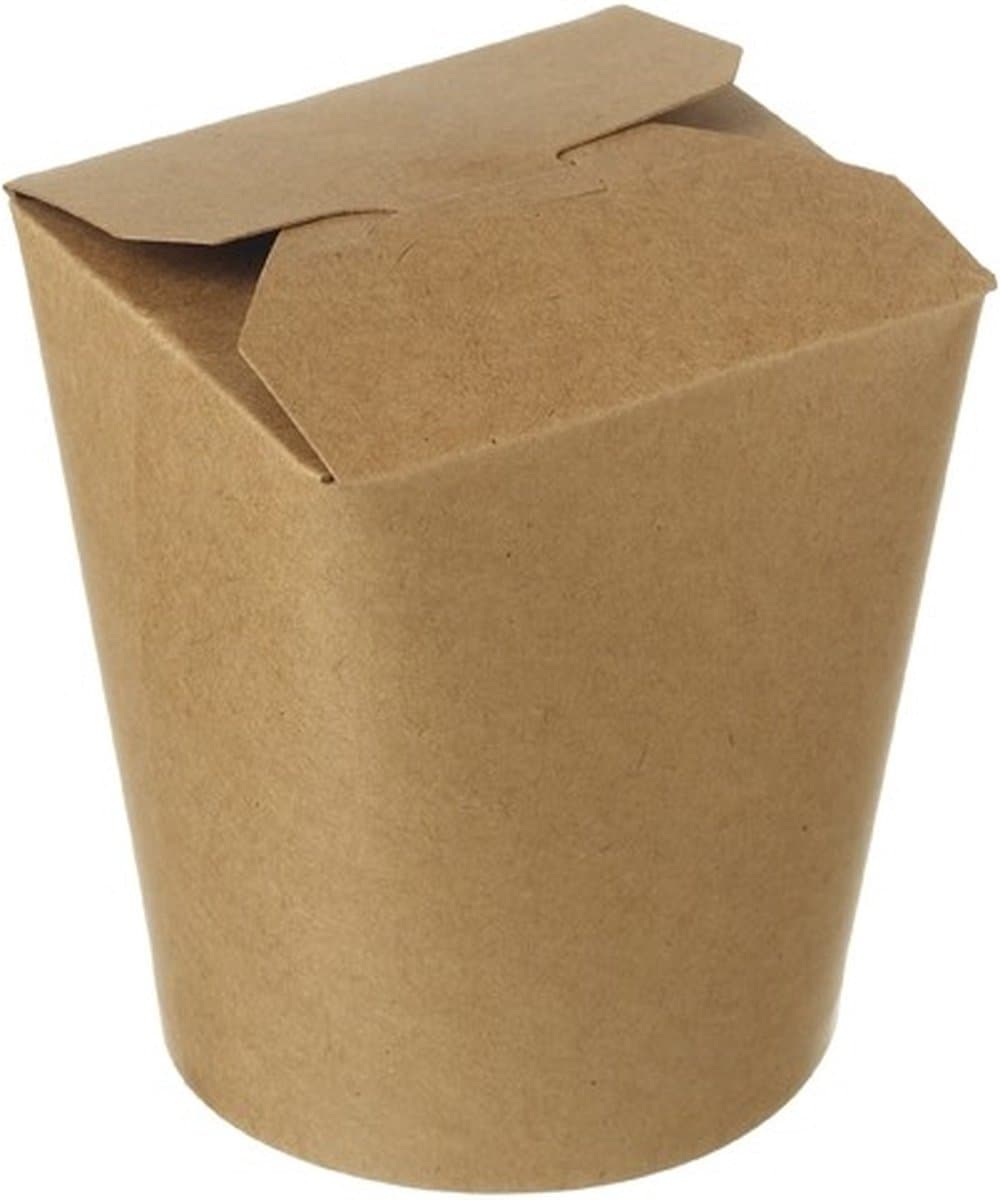 KURTT - Asia foodbox - Noodle Box - Asian Food - Wok to go beker - Bruin - lunchbox - maaltijdbox - maaltijd - take away - 100 stuks, 26oz - 750ml