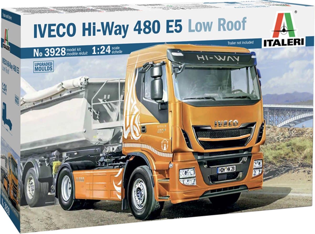 Italeri Modelbouwpakket Vrachtwagens - 3928 IVECO HI-WAY 480 E5 LOW ROOF Plastic - 1:24 - Modelbouw