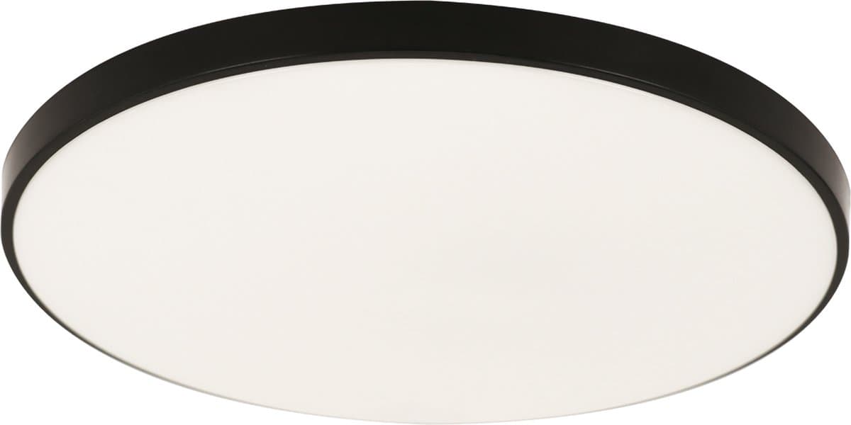 DOWBOR - LED Plafondlamp - Keuken / Woonkamer Ø27 - 18W - Dagwit licht 4000K - Mat Zwart - Opbouw - Rond