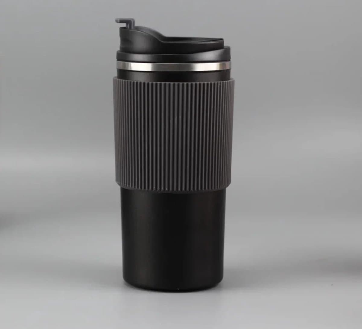 To-Go Koffiebeker/Thermosbeker RVS - 450 ML - Zwart