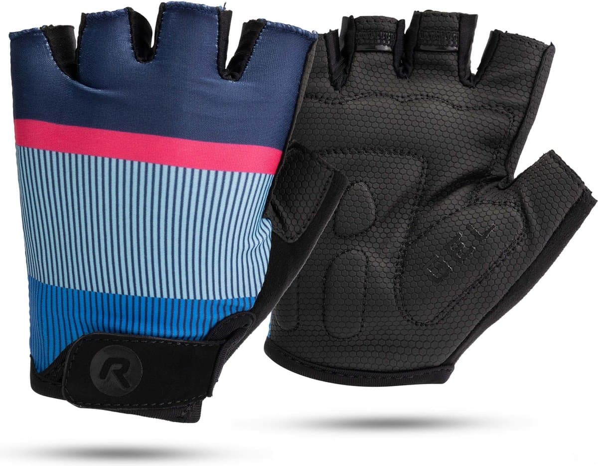 Rogelli Impress II Fietshandschoenen Zomer - Wielrenhandschoenen - Korte Vinger - Dames - Blauw, Roze, Zwart - Maat XS