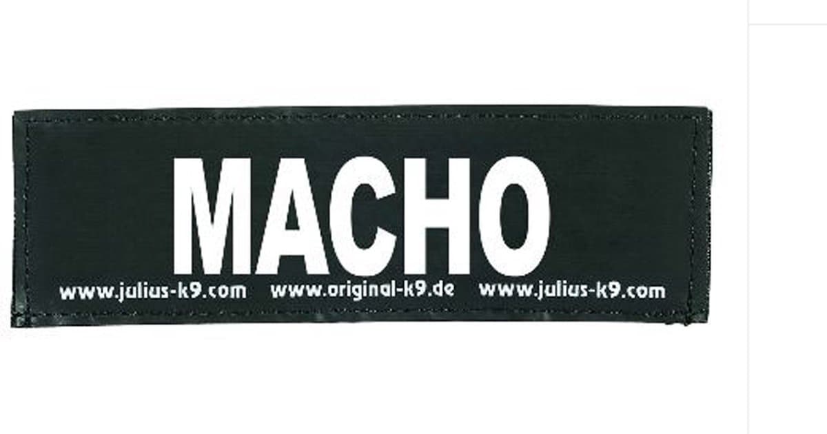Julius-K9 label - Macho (20mm x 80mm)