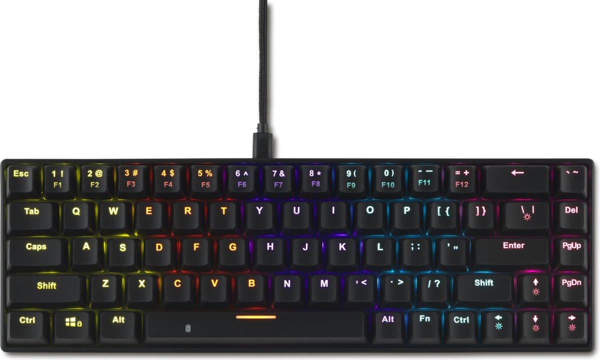 Pegasus bedraad & draadloos 68 toetsen Mechanisch Gaming toetsenbord (Zwart)