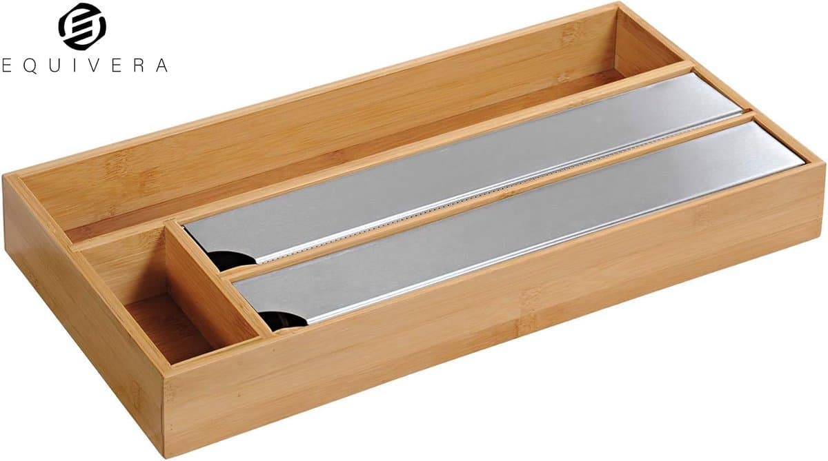 Equivera Foliehouder - Rollenhouder - Foliesnijder - Foliedispenser - Folie Houder - Foliehouder Keuken