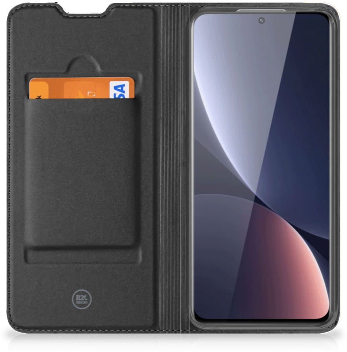 Xiaomi 12 Pro Stand Case Zwart Roze Vormen