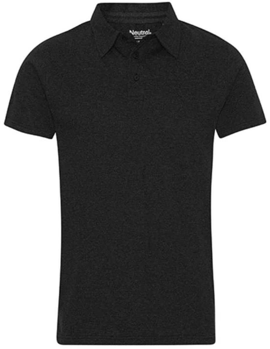 Neutral Recycled Cotton Polo NE20090 - Black Melange - M