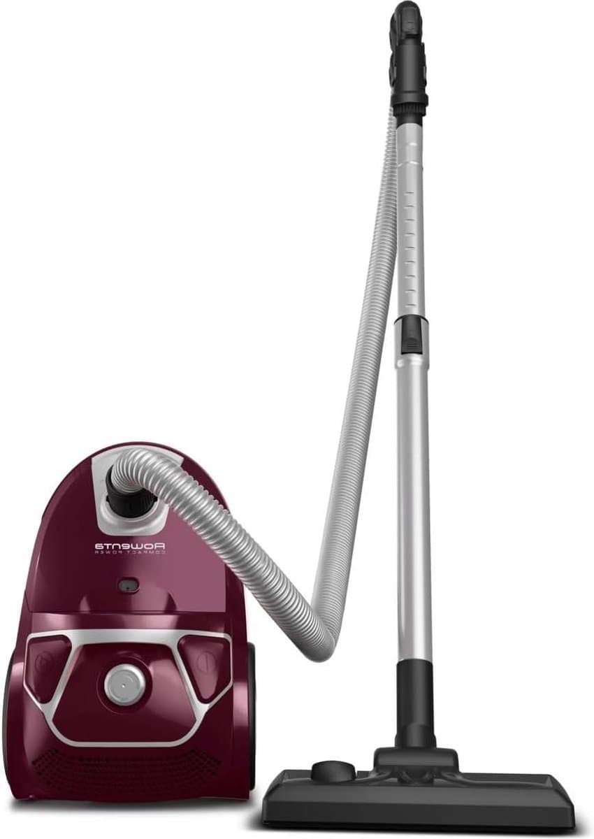 Compact Power stofzuiger met zak Max 900 W motor hoge filtratie lange actieradius - energiezuinig ontwerp - hygiënisch stofzak wisselen