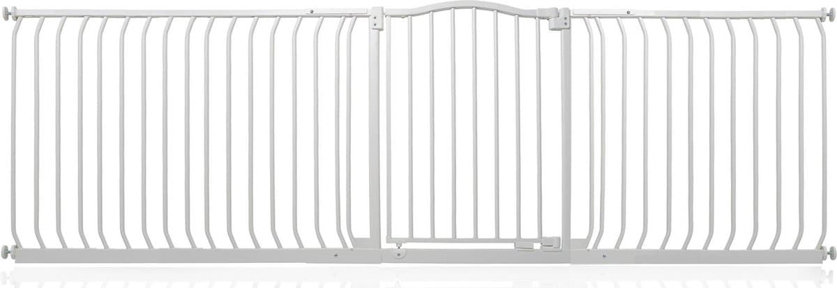 Bettacare Huisdierenhekje met Gebogen Bovenkant, 234-243cm, Mat Wit