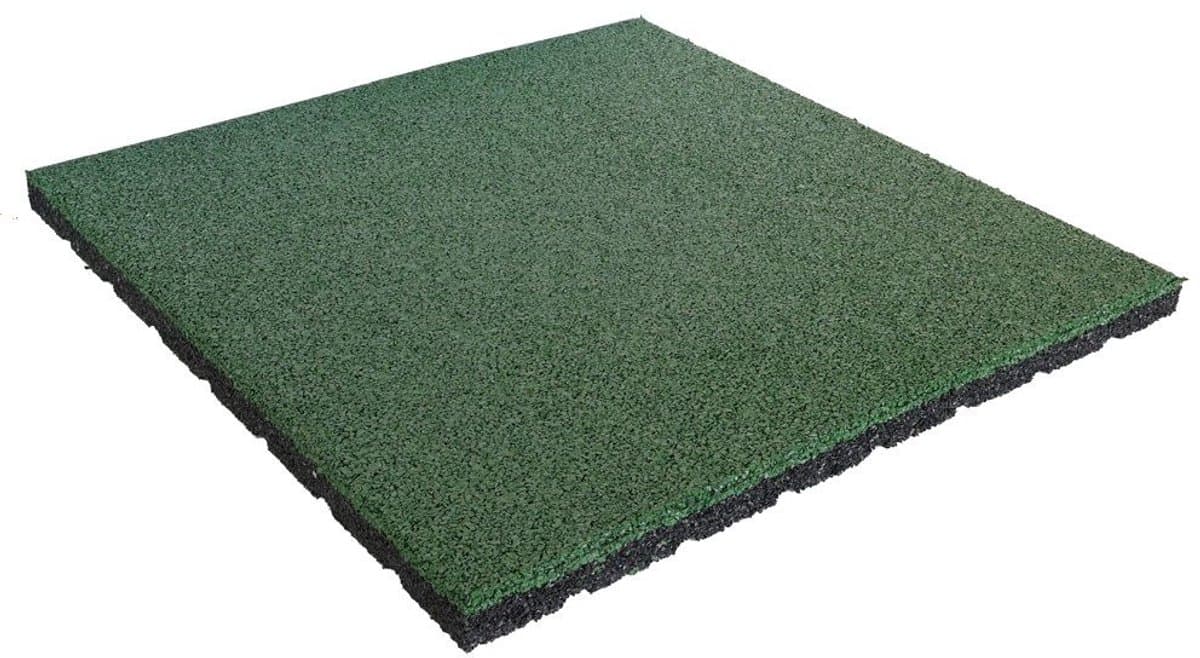 IVOL Rubber tegels 25 mm - 0.75 m² (3 tegels van 50 x 50 cm) - Groen