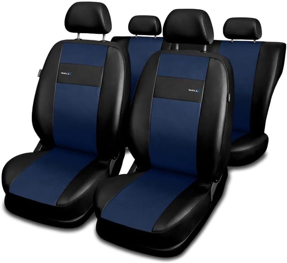 Stoelhoezen Set - Universele Hoezen - Auto Beschermen - Airbag Compatibel - Complete Set - Blauw