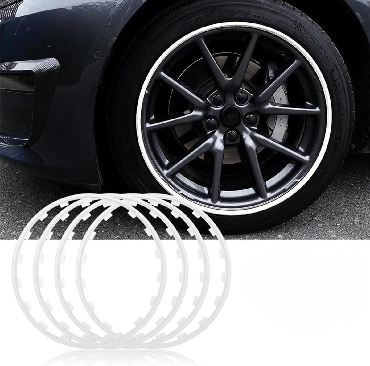 Velgen Ring - Beschermstrips - Auto Beschermen - Specifiek Model - 20 inch - Wit