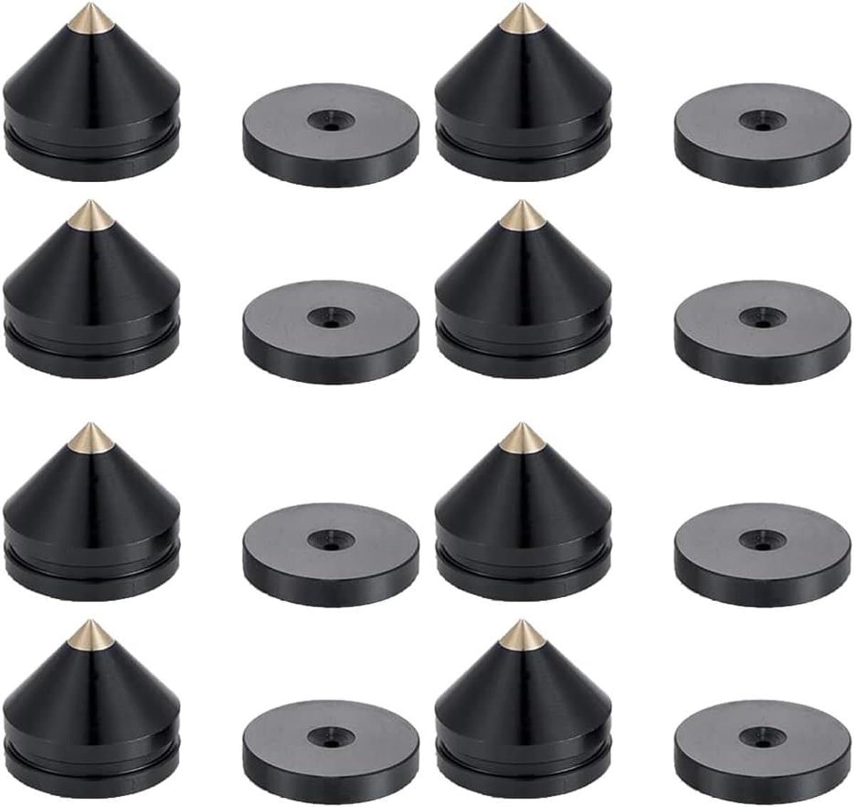 Luidspreker Voet Pads - Speaker Spikes - Geluid Verbeteren - Trillingen Minimaliseren - 8 Stuks Set - Zwart