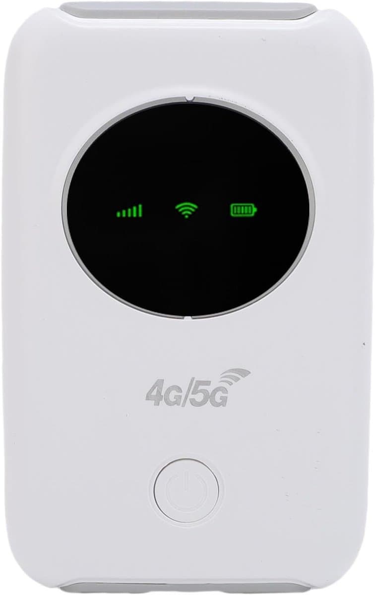 Store_7 - Mobiele 5G Hotspot - Router met SIM slot - 4G LTE - 300Mbps - LED Scherm - 3200MAh Batterij - 10 Apparaten - Ideaal voor Reizen en Buiten...