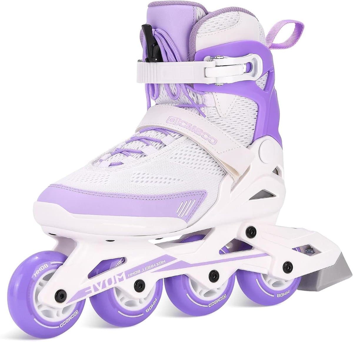 Inline schaatsen - Skeelers voor volwassenen - Fitness en sport - Unisex ontwerp - Maat 39 - Wit
