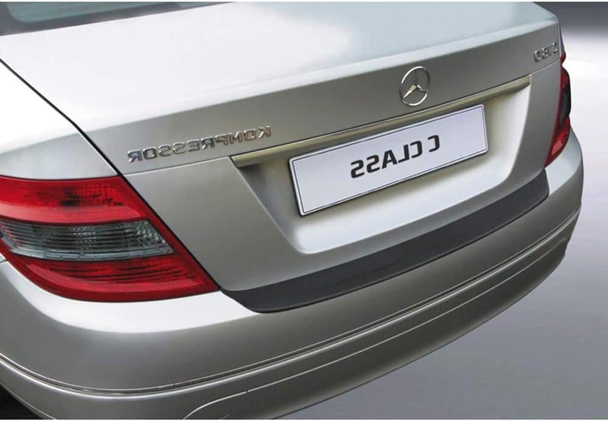 ABS Achterbumper beschermlijst compatibel met Mercedes C-Klasse W204 Sedan 2007-2011 Zwart