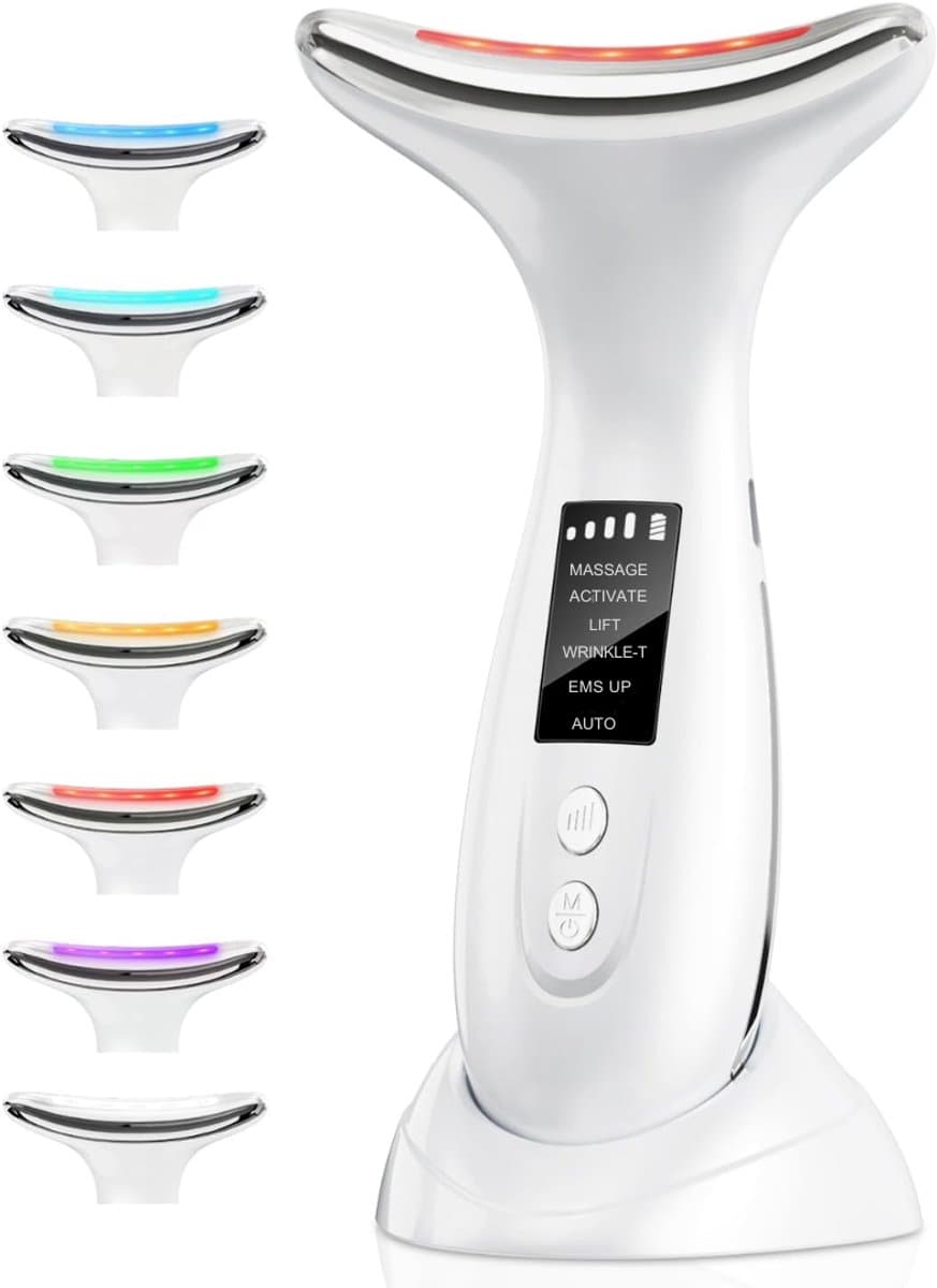 MIRA® Gezichtmassage Apparaat - Gezichtsmassage Apparaat - Gezichtmassage Apparaat Elektrisch - Wit - 18cm x 11cm x 6cm