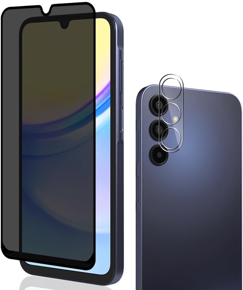 Allecto - Galaxy A15 - Anti-Spy - Full Protection - Tempered Glass - Scratch-Resistant - Geschikt voor Samsung Galaxy A15 - Camera Glass