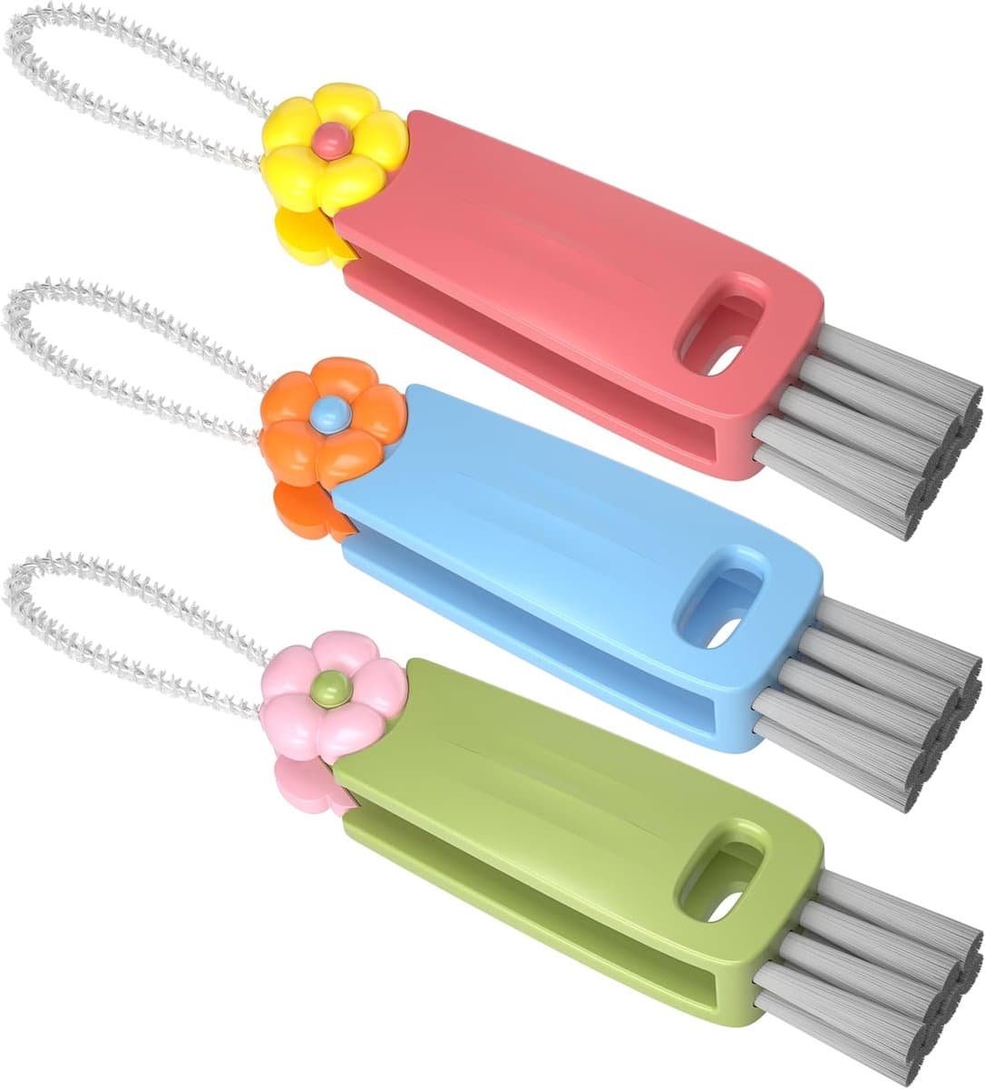 OLOEY 3-in-1- Cup cover gap reiniging borstel set-multifunctionele flessen reiniging borstel-huishouden keuken gap borstel gereedschap-(meerkleurig)