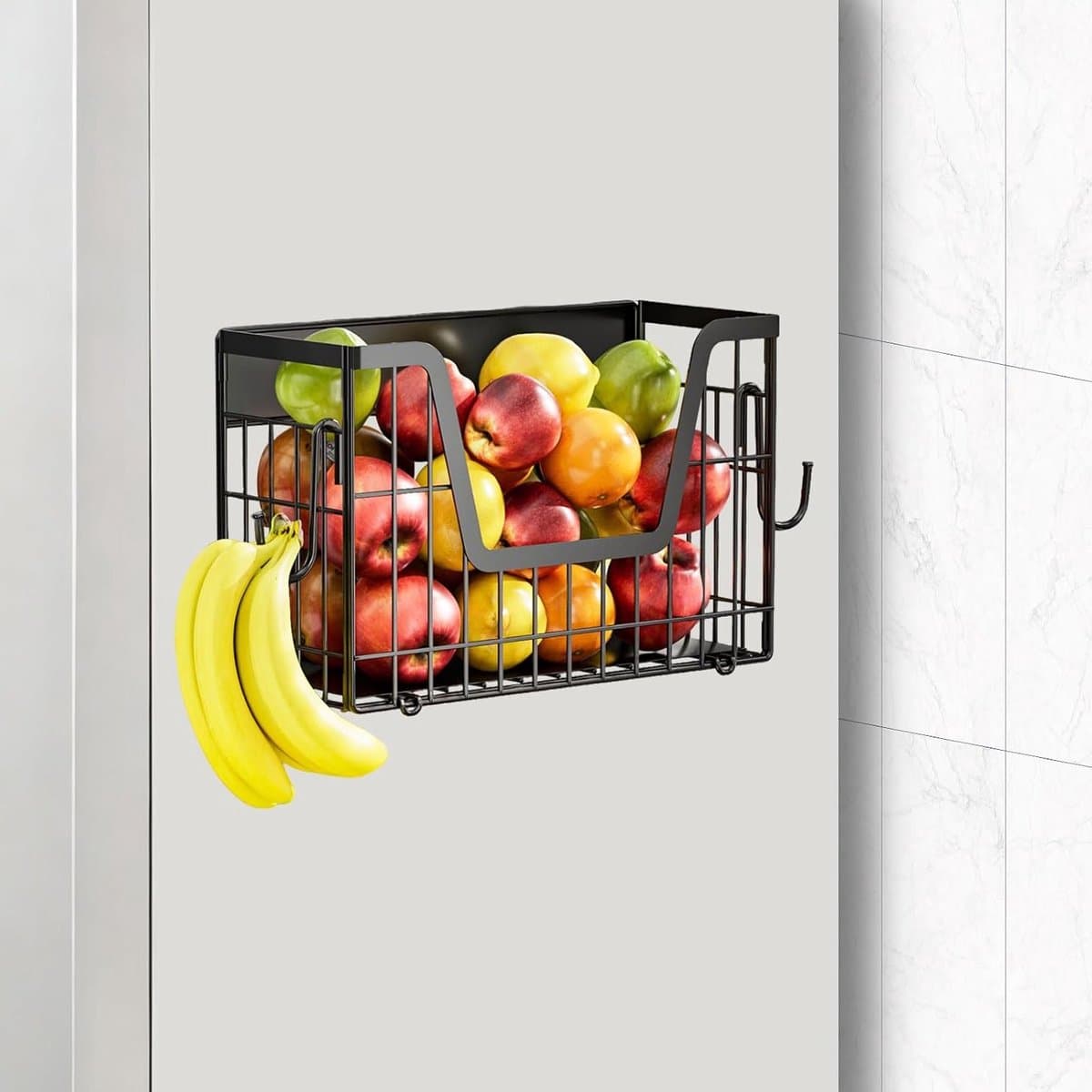 Ruimtebesparend magnetisch koelkastrek voor fruit, groenten en specerijen, sterke organizer voor keuken en bijkeuken