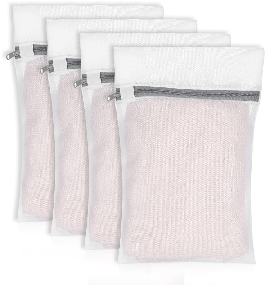 Dailygoods- Waszak Groot 40 x 50 cm - Waszakken voor Wasgoed - Wasnetten - Herbruikbaar - Polyester-Mesh - Robuuste Ritssluiting - Wasnet