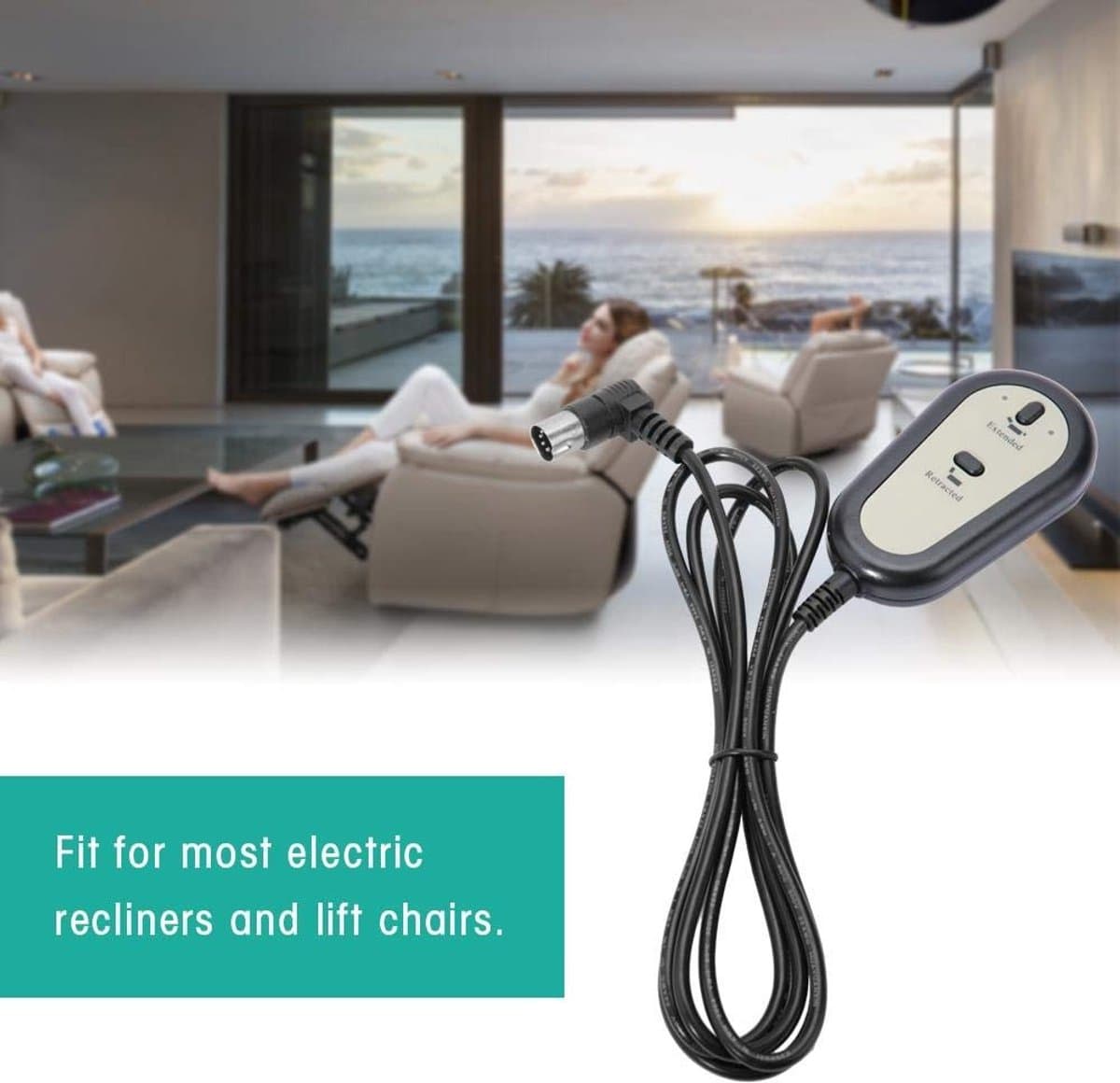 Dailygoods - Elektrische Sofa Controller - 2-knops bediening - Eenvoudig te installeren - Geschikt voor Relaxstoelen - Voor binnengebruik - Model