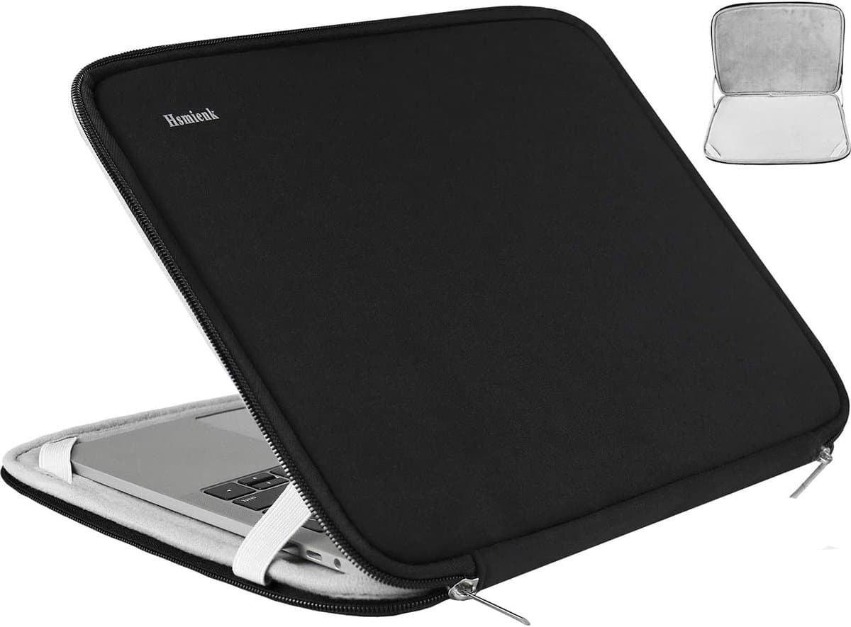 Laptophoes 17 inch - Computer sleeve - Bescherming op reis - Schokbestendig ontwerp - 439 cm breed - Zwart