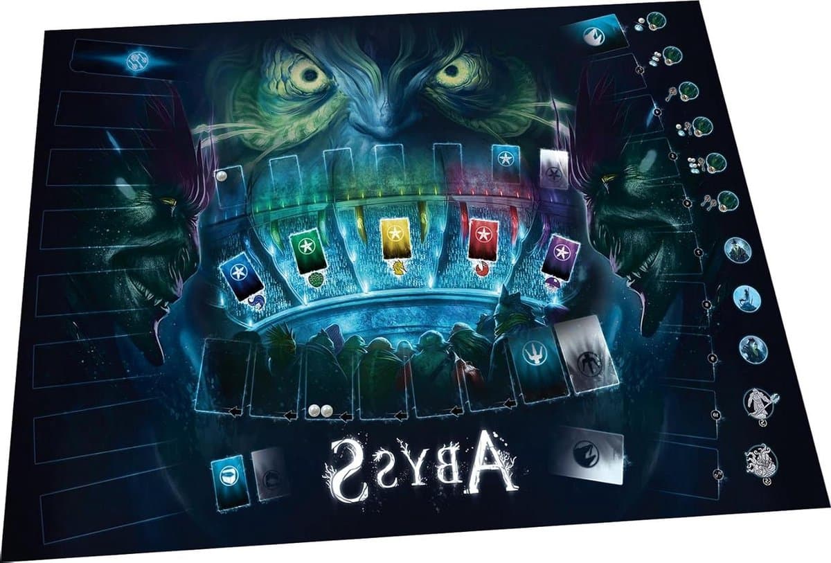 Speelmat Abyss - Speelonderlegger Mat - Tabletop Gaming - Met Verstevigde Randen - 110 x 80 cm - Wit