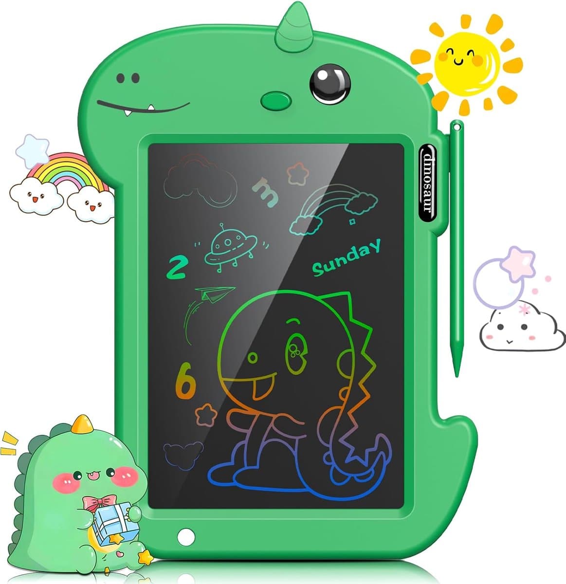 Kinder Tekentablet 8.8 Inch - Magisch Schrijfplankje - Educatief Speelgoed voor 3-8 Jaar (Donkergroen)