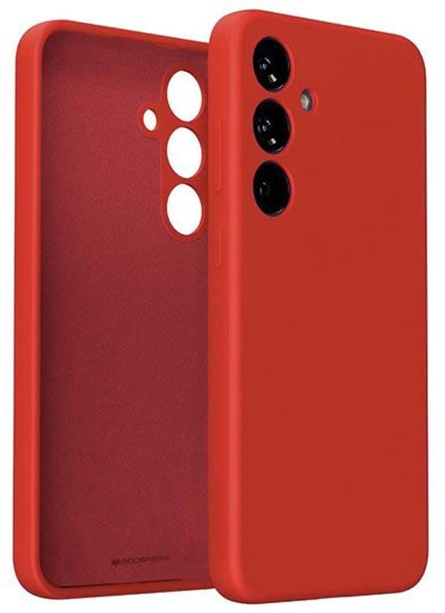 Mercury Serie - Silicone Telefoonhoesje - Samsung Galaxy S23 - Rood - Precieze Uitsparingen - Zachte Siliconen