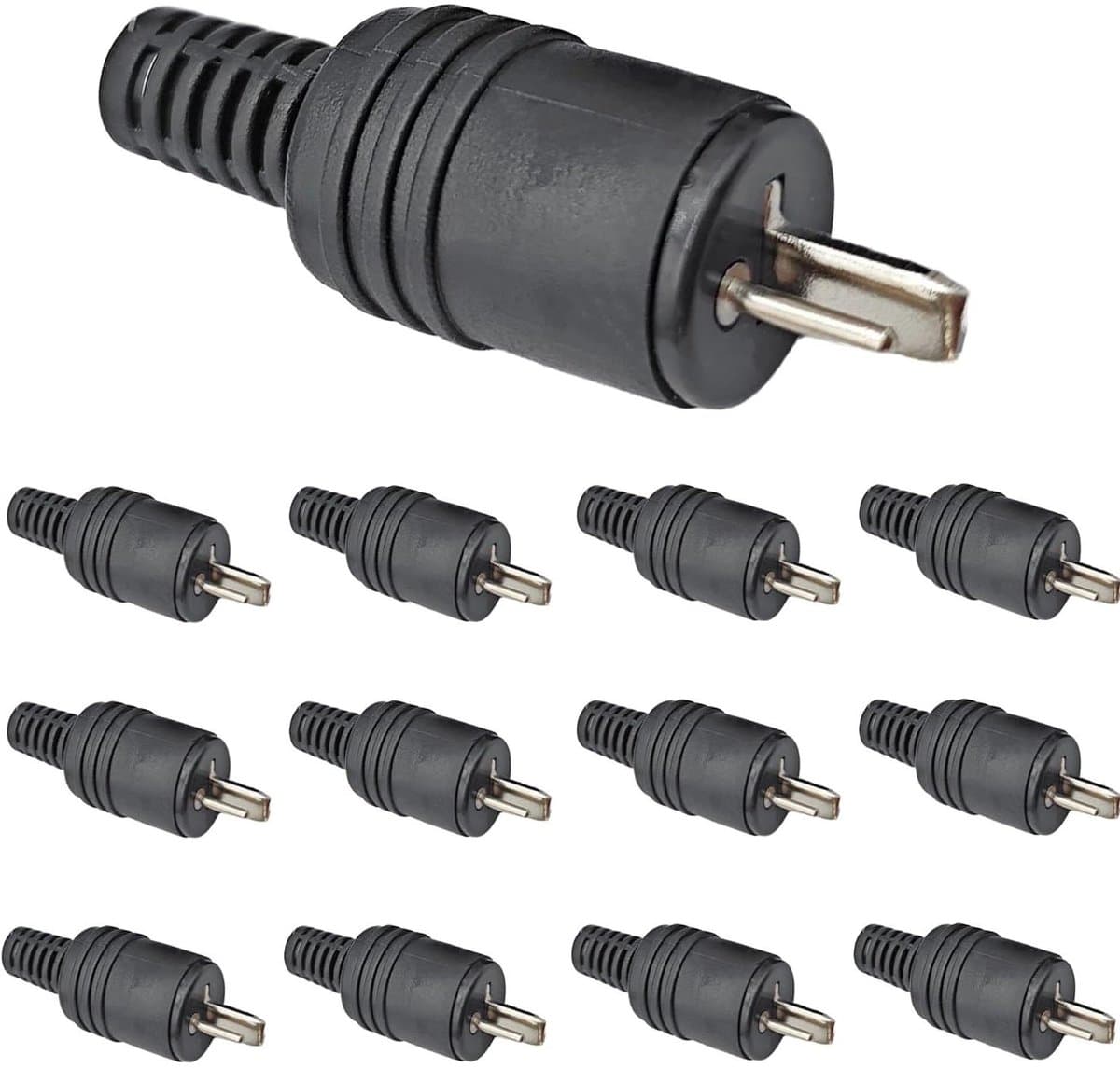 Luidsprekerstekkers - DIN Connectoren - Audio Aansluiten - Gereedschapsloos Monteren - 12 Stuks - Zwart