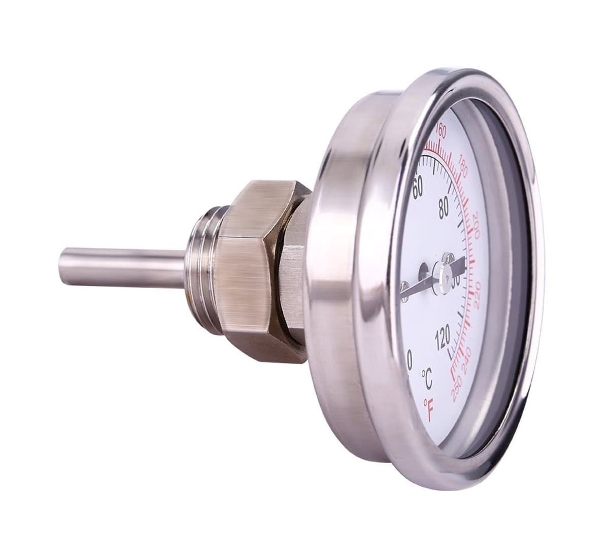 Jhubersproducts Thermometer - Grill Temperatuurmeter - Nauwkeurig - Zilver - Roker Monitor - Geschikt voor Grill - Temperatuurbereik 0-120°C
