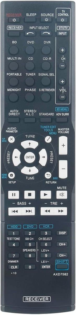 Vervang Afstandsbediening - Universele Controller - Home Theater - Directe Werking - 12 x 4 cm - Zwart