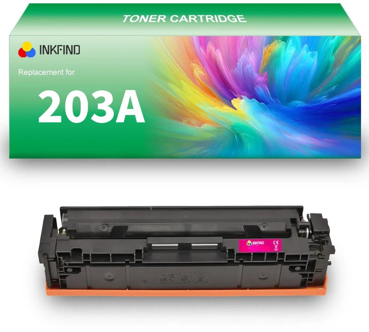 INKFIND 203AU (CF543A) / 201A (CF403A) Magenta tonercartridge compatibel met HP 203A (CF543A) Magenta en Canon Toner 054 Magenta en HP 2031A (CF403A) Magenta en Canon Cartridge 045 Magenta - 1-pack Magenta