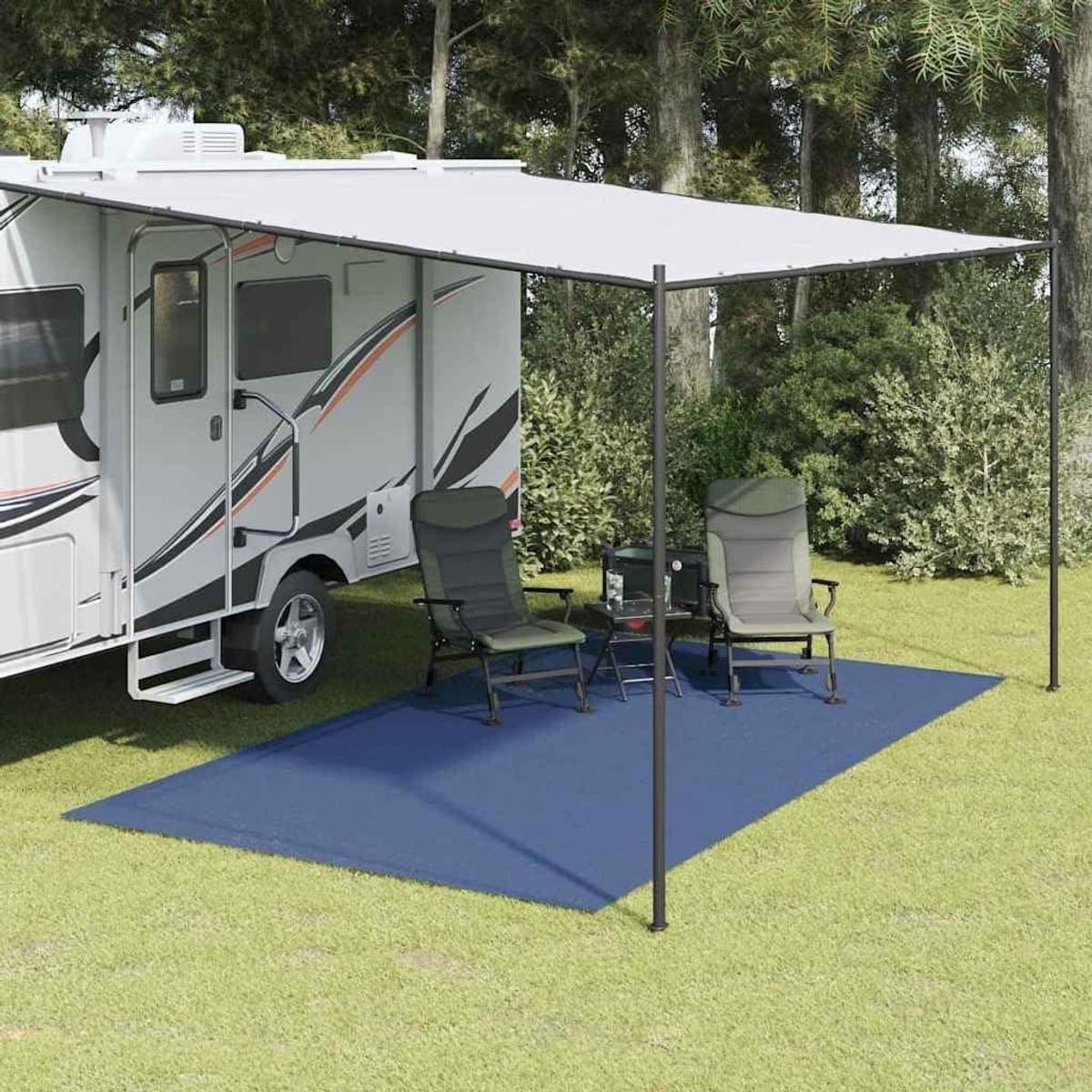 Tenttapijt - Outdoor Kleed - Camping Comfort - Antislip PVC Coating - 500 x 350 cm - Blauw