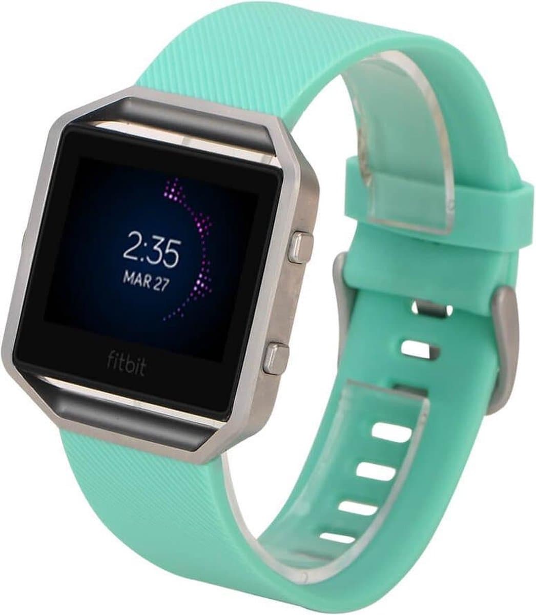 watchbands-shop.nl Siliconen bandje - Fitbit Blaze - MintGroen - Large
