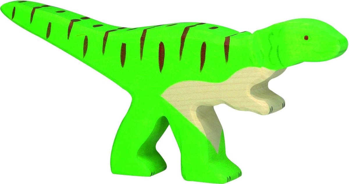 HOLZTIGER Dinos - Allosaurus - 21X2X9Cm - Houten Figuur - Handgemaakt
