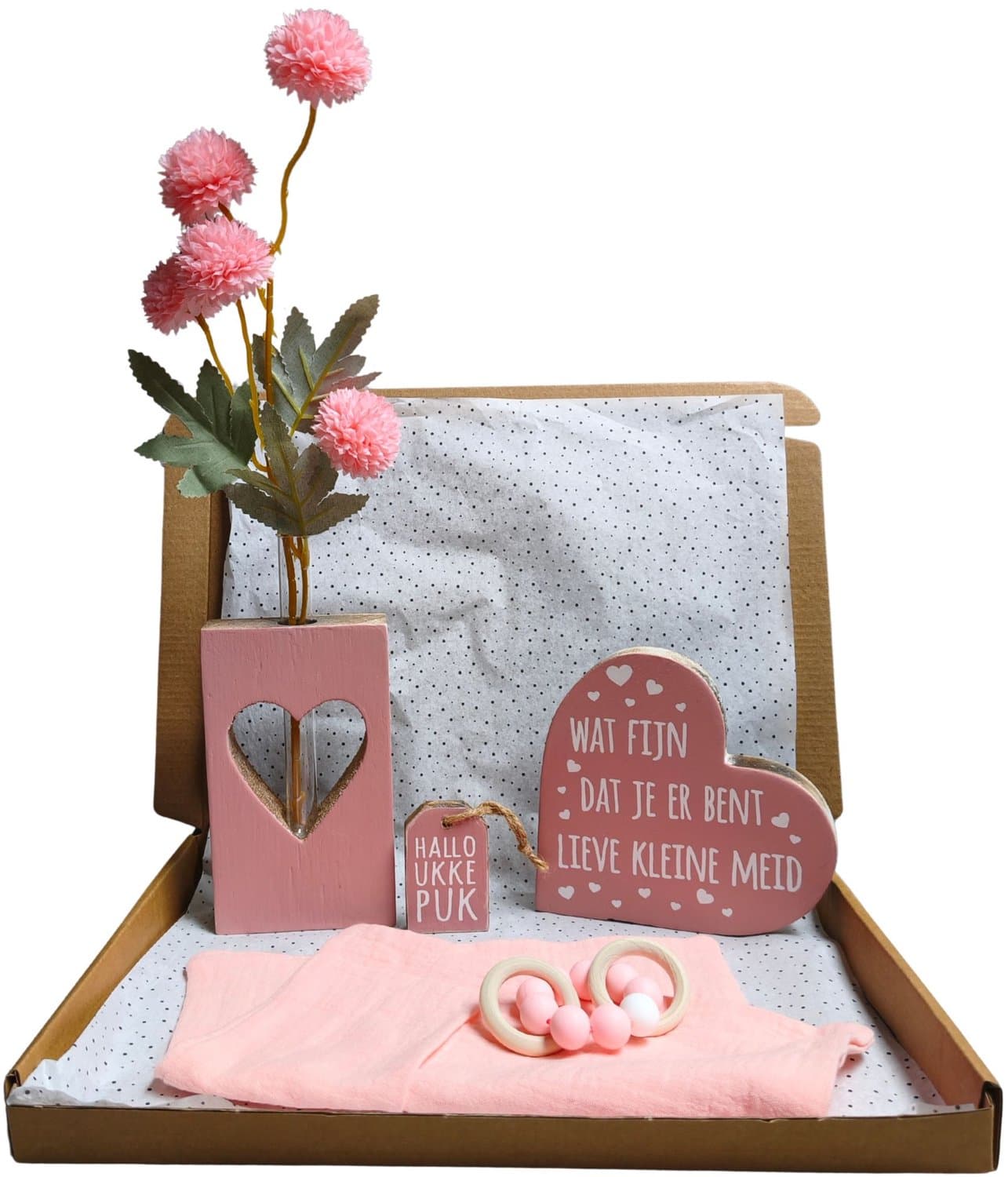 Babypakket roze - kraam cadeau - collega - felicitatie - familie - baby -Babypakket - baby - kraam cadeau - collega - felicitatie - familie - babyshower - luierfuif - kraamschudden - geboortefeest - kraamfeest - babyborrel -