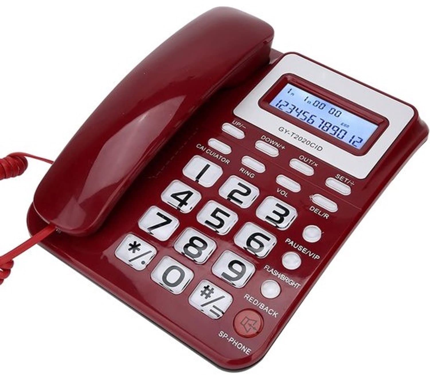 Vaste telefoon - met extra grote toetsen - luidsprekerfunctie en nummerweergave - Ideaal voor thuis of kantoor