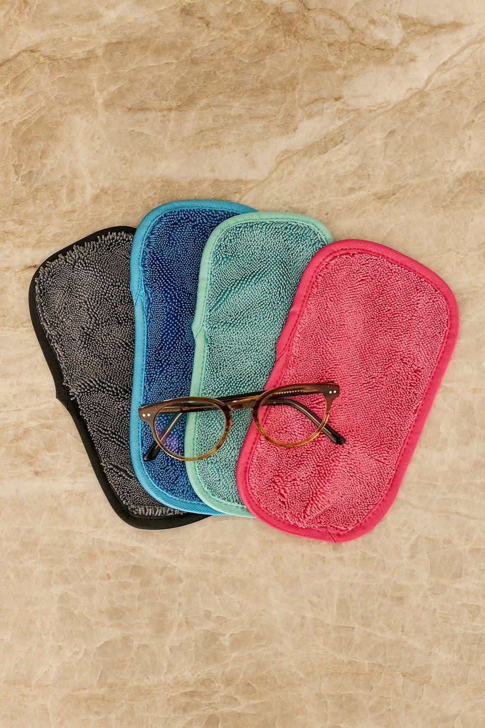 4x Toverdoeken Brillendoekjes - Voor Brillen, Camera’s, Telefoons, Tablets, Laptops & Gevoelige Oppervlakken - Wasbaar - 20 x 10cm - Mix kleuren