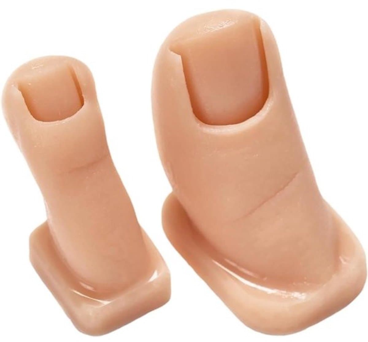 Oefenvingers voor nagels - Nep handmodel - Nailart oefenen - Realistisch siliconen - 2 stuks - Beige