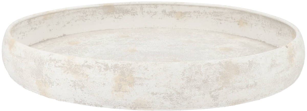 Daan Kromhout - Coaster - Dienblad - Tray - Wit Beige - Metaal - Met rand - 27x6cm