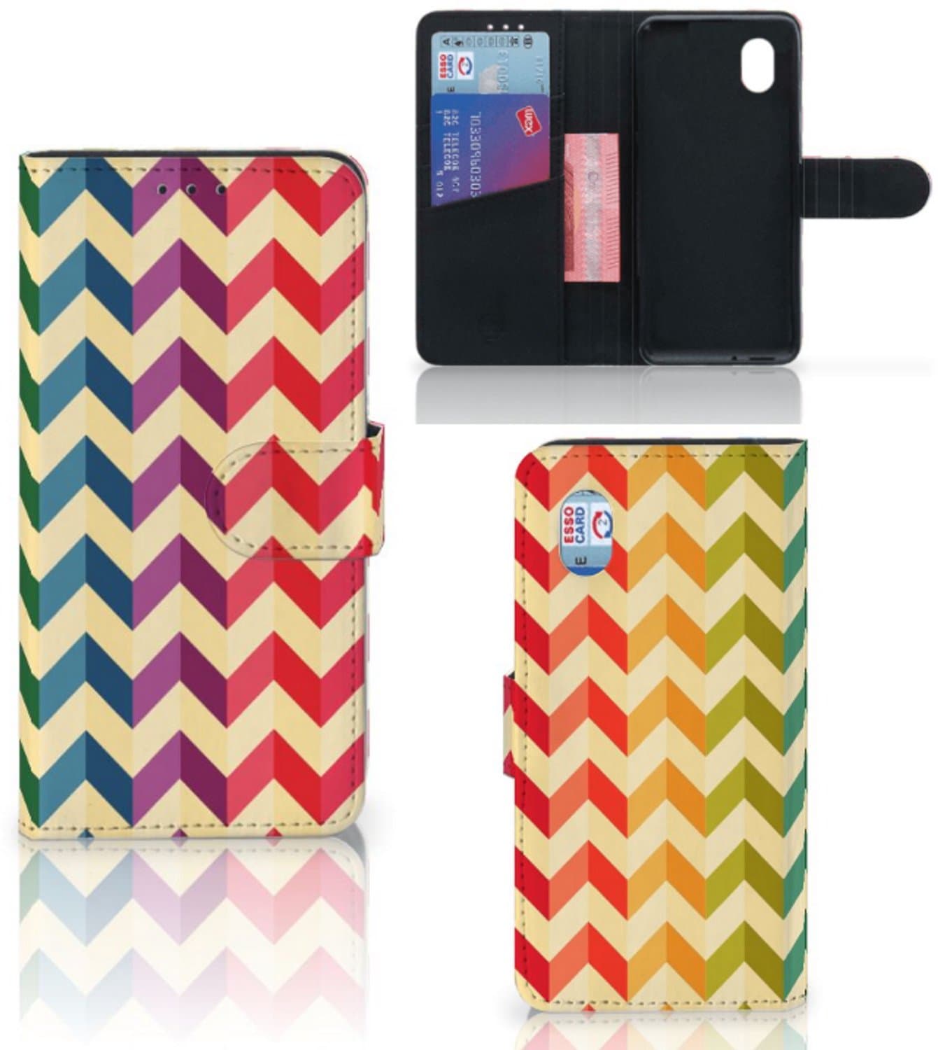 Alcatel 1B (2020) Telefoon Hoesje Zigzag Multi Color