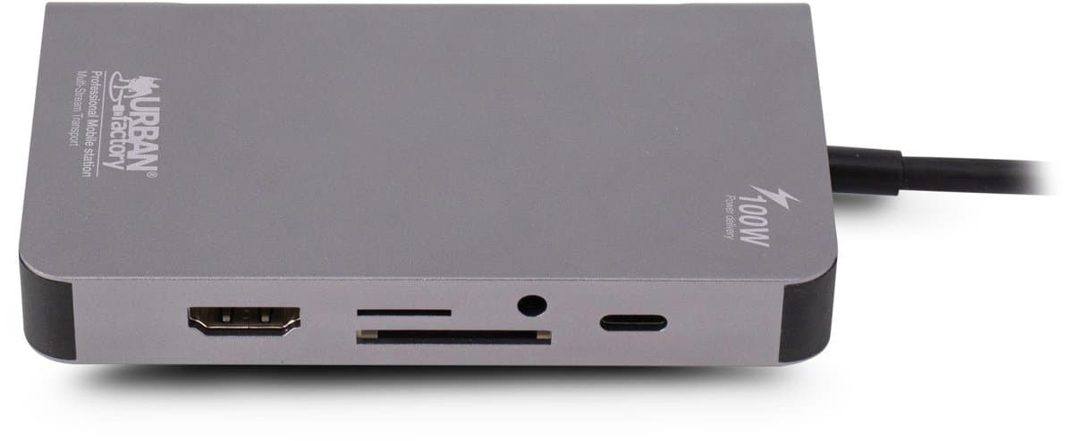 Urban Factory - TCM16UF - Mobiel dockingstation - 3x USB 3.0 - 4K HDMI - Card reader