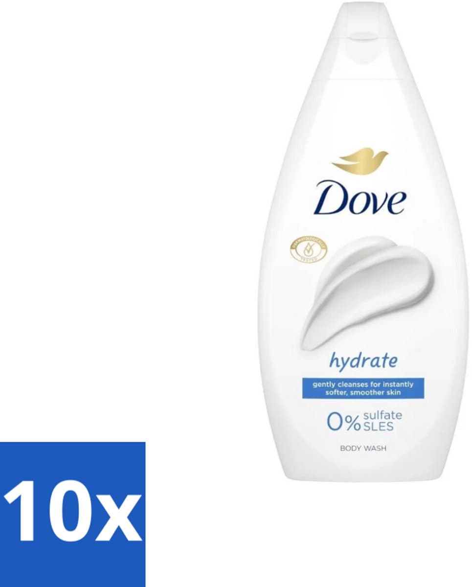 Dove Douchecrème Hydrate 450 ml - Bulkverpakking - 10 stuks