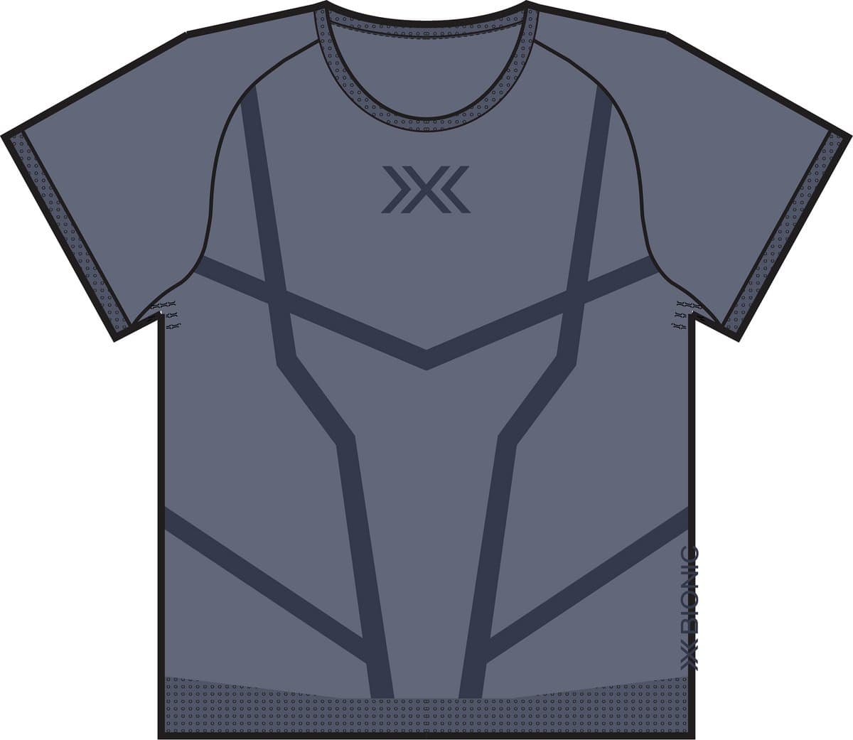 X-Bionic Xceed Hardloopshirt Korte Mouwen Heren Slate Blue/Marine - L