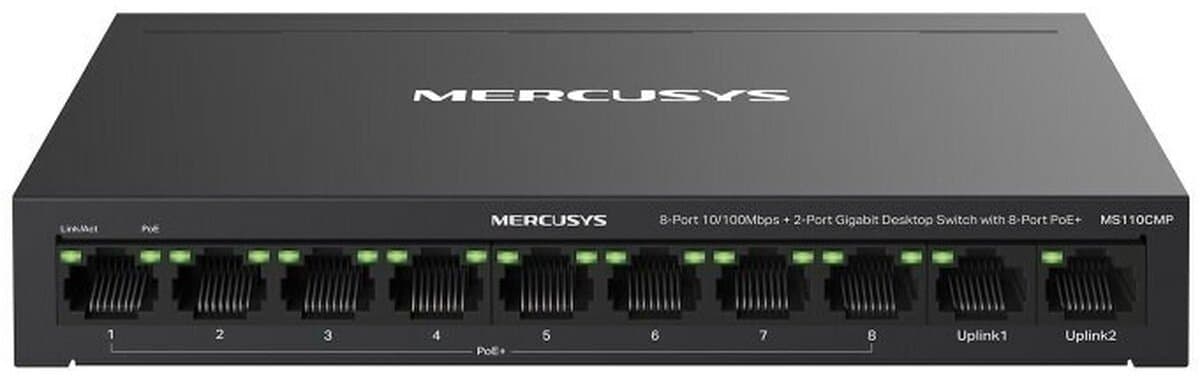 Mercusys MS110CMP netwerk-switch Fast Ethernet (10/100) Power over Ethernet (PoE) Zwart