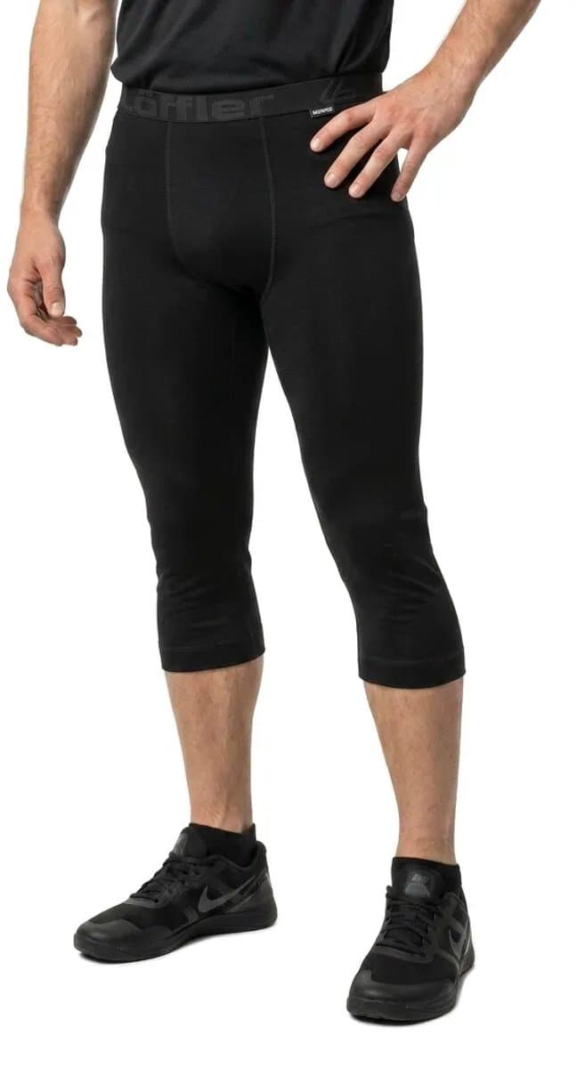 Loeffler Transtex Merino 3/4 Basislaag Broek Zwart 52 Man