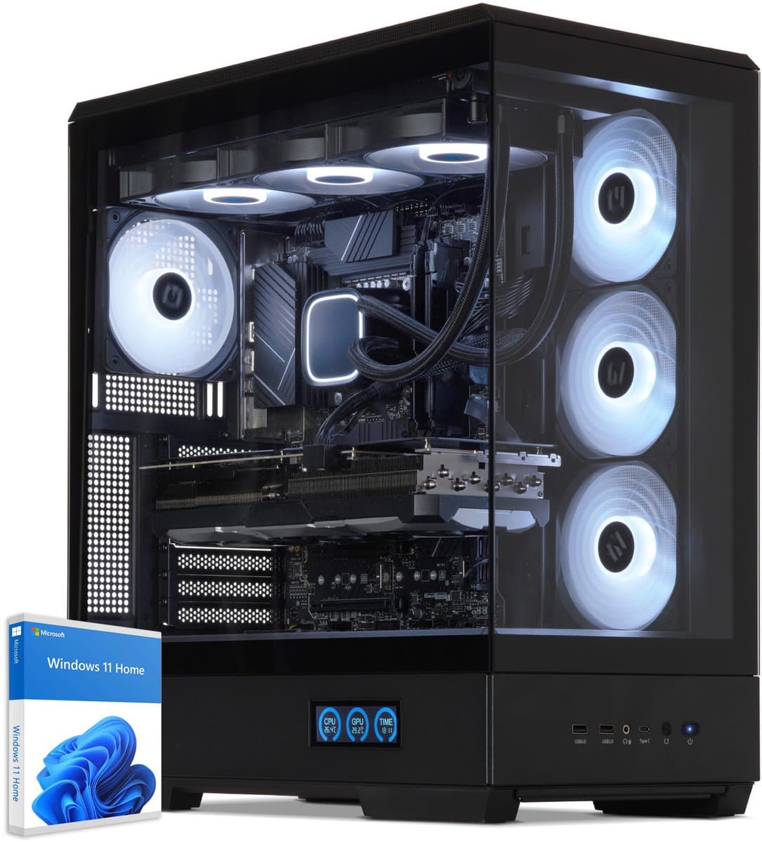 Sedatech Advanced Gaming PC Waterkoeling XL Vision • Intel i9-12900KF 16x 3.2GHz • Geforce RTX5060Ti • 32Gb DDR5 • 2Tb SSD M.2 • WiFi • Bluetooth, USB C • Windows 11 • Desktop computer